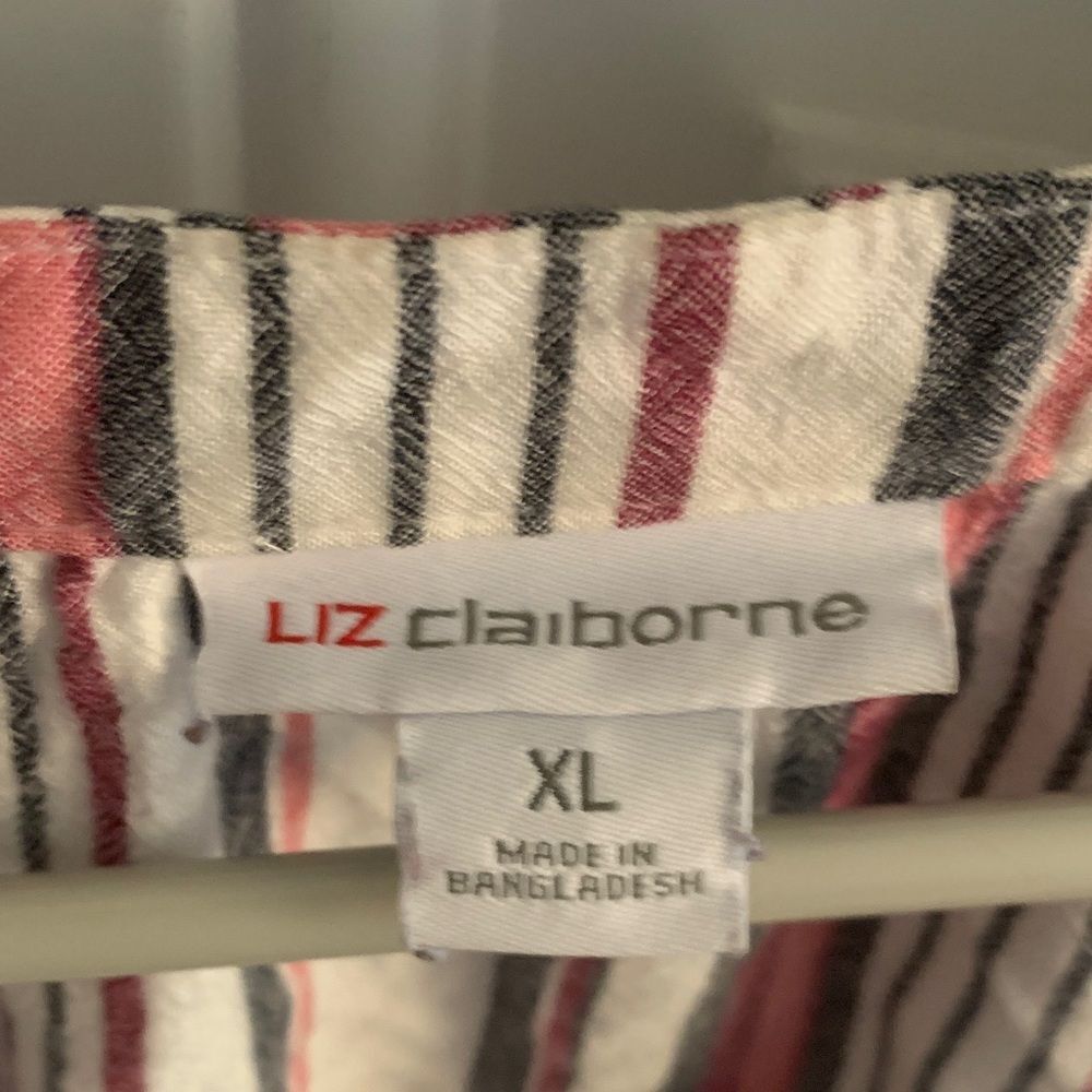 Liz Claiborne Multicolor Striped Blouse - Picture 3 of 3